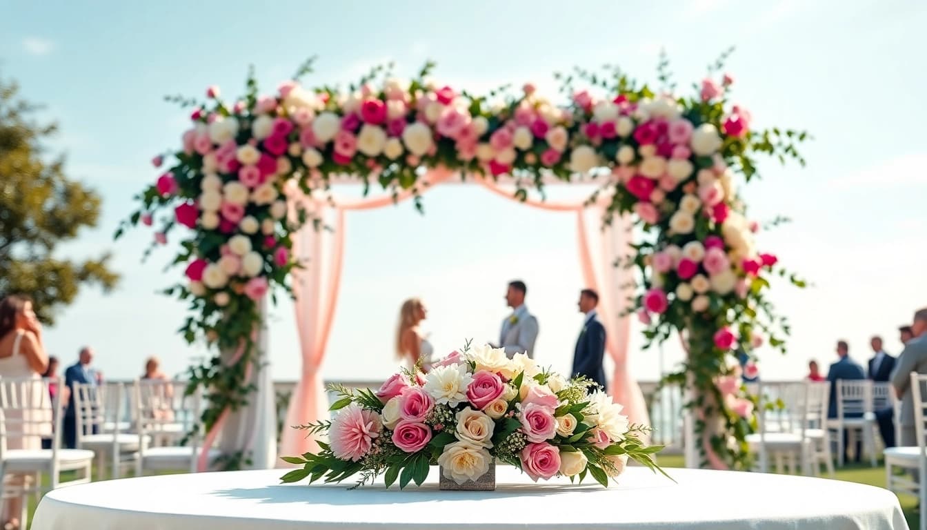 Washington dc wedding coordinator organizing a stunning outdoor ceremony with elegant decor.