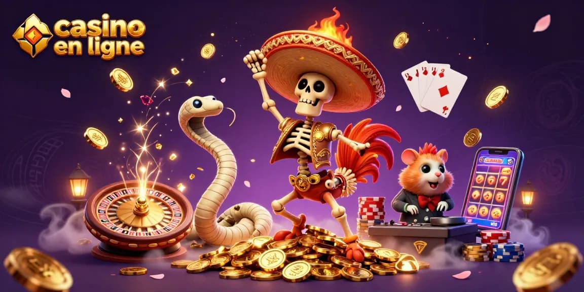 Gagner des jackpots au casino en ligne avec une illustration dynamique de la célébration de gains.