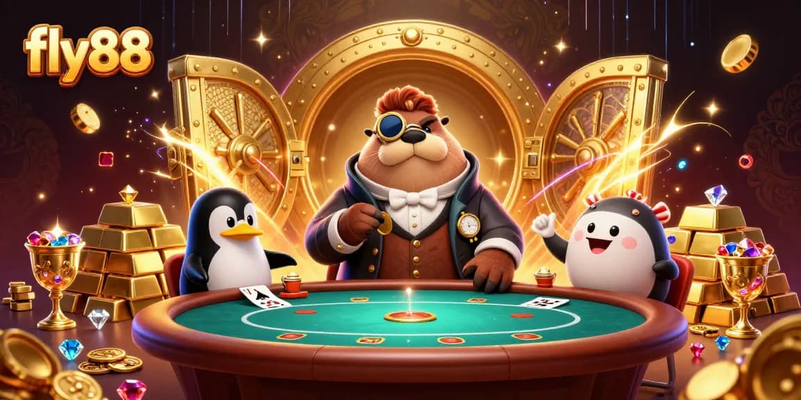 Experience thrilling poker action at fly88 with unique characters and sparkling treasures.