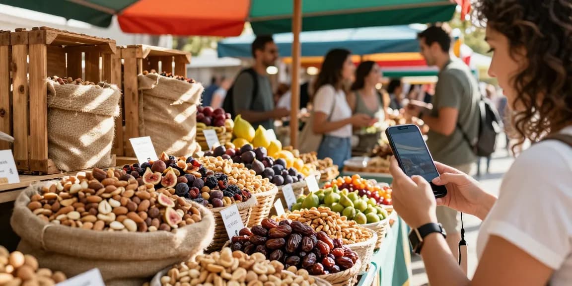 Fresh nuts and dried fruits on display, showcasing the M98 ฝาก-ถอน health benefits of natural snacks.