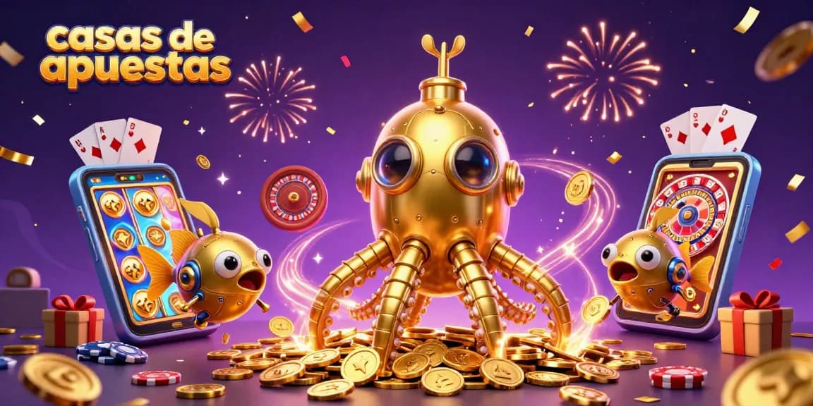 Descubre las increíbles casas de apuestas con emocionantes aventuras en un fondo de monedas y juegos.