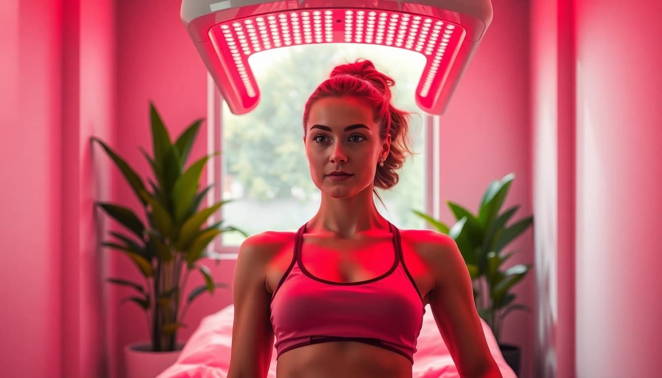 Enhancing performance with red light therapy for athletes St. Albert in a modern wellness setting.