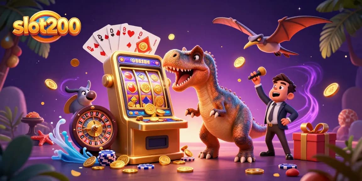 slot200 menang besar dengan kepala pachycephalosaurus menghantam mesin slot emas, menghasilkan koin jackpot.