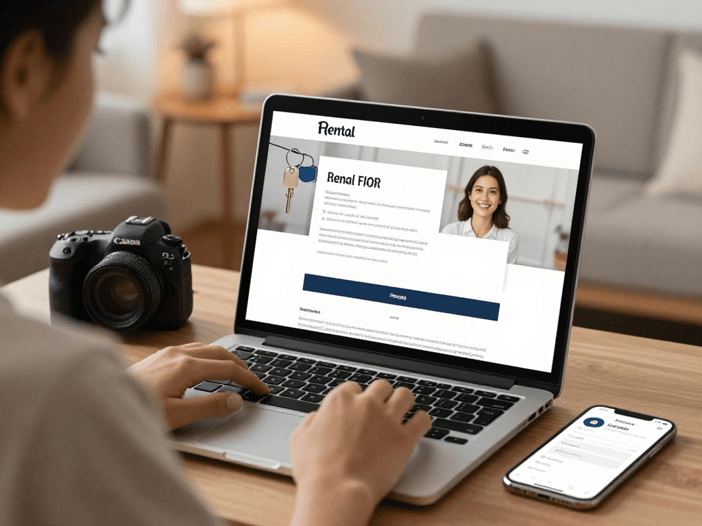Access the latest rental services and guides at https://springshall.org/renting/ with a user-friendly interface, showcasing an inviting home environment.