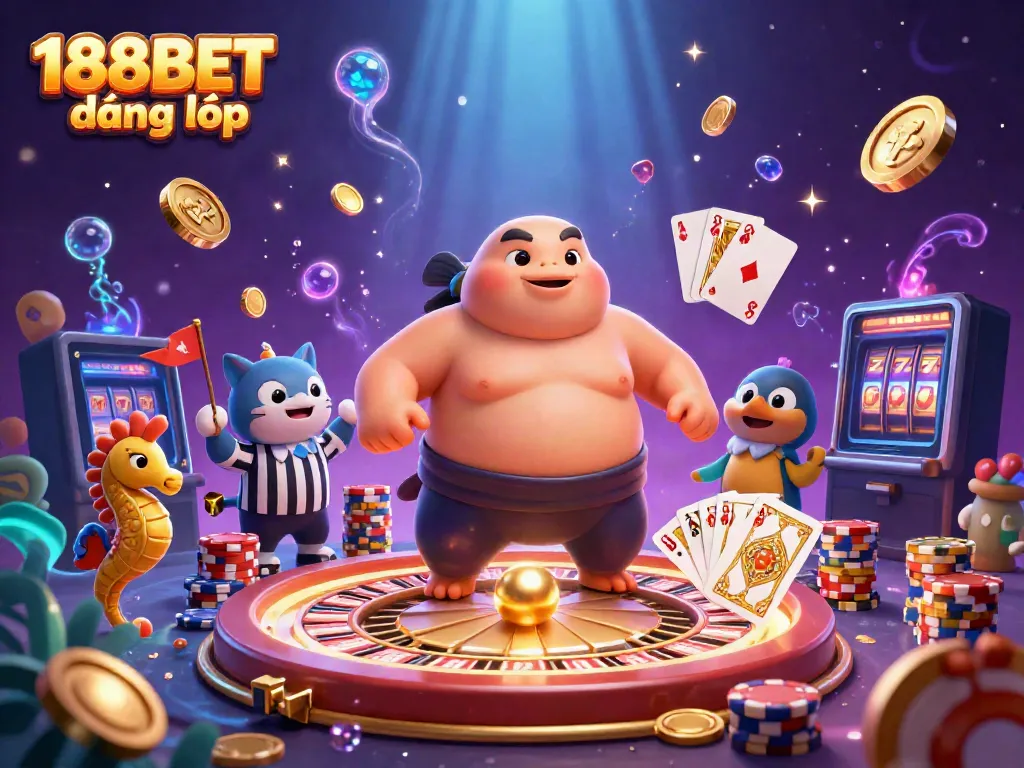 Experience thrilling fun with 188BET đăng nhập through a lively casino-themed underwater scene.