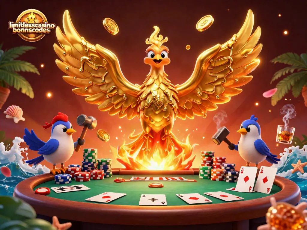 Catch thrilling wins with limitlesscasinobonuscodes and vibrant casino elements in an ultra-detailed illustration.