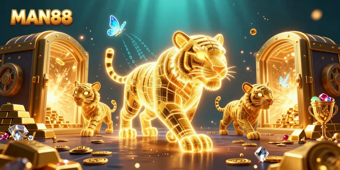 Experience the thrill of winning at MAN88 with golden treasures and vibrant casino energy.