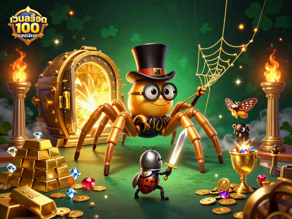 Experience the thrill of เว็บสล็อต แท้ 100 เปอร์เซ็นต์ with this captivating casino-themed illustration.