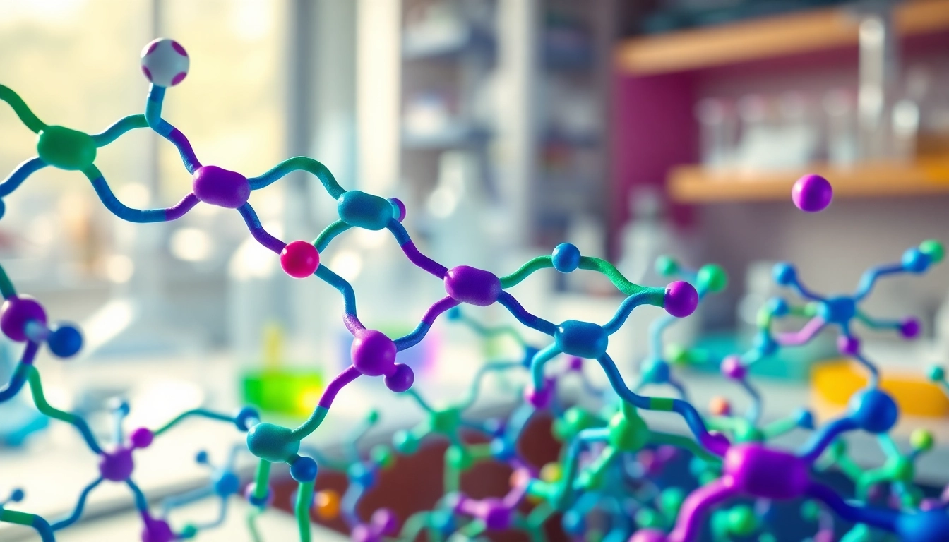Engaging peptide molecules in a lab environment highlighting peptide price comparison for analysis.