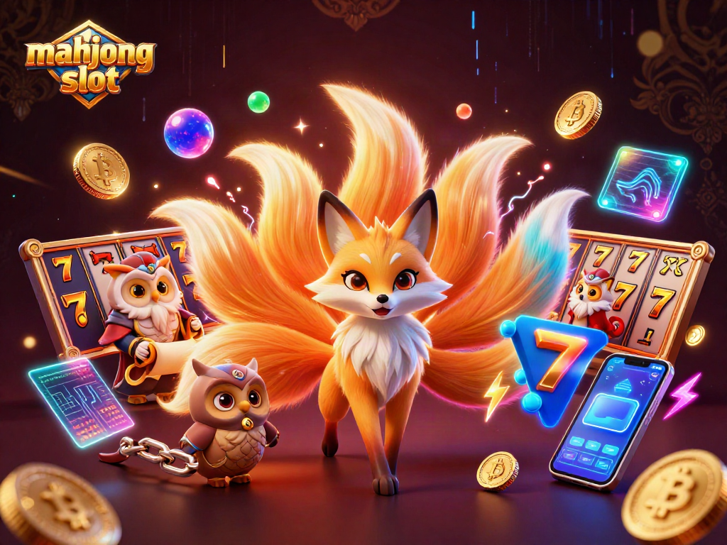 Spin the mahjong slot reels and reveal colorful wins in a vibrant 3D illustration.