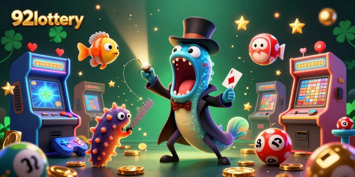 Immerse in magic with the 92lottery featuring a lively eel, anglerfish, and cucumber performing tricks.