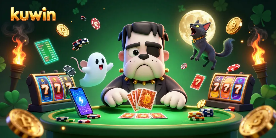 Kuwin showcases a thrilling card game scene with unique characters appealing to gamblers.