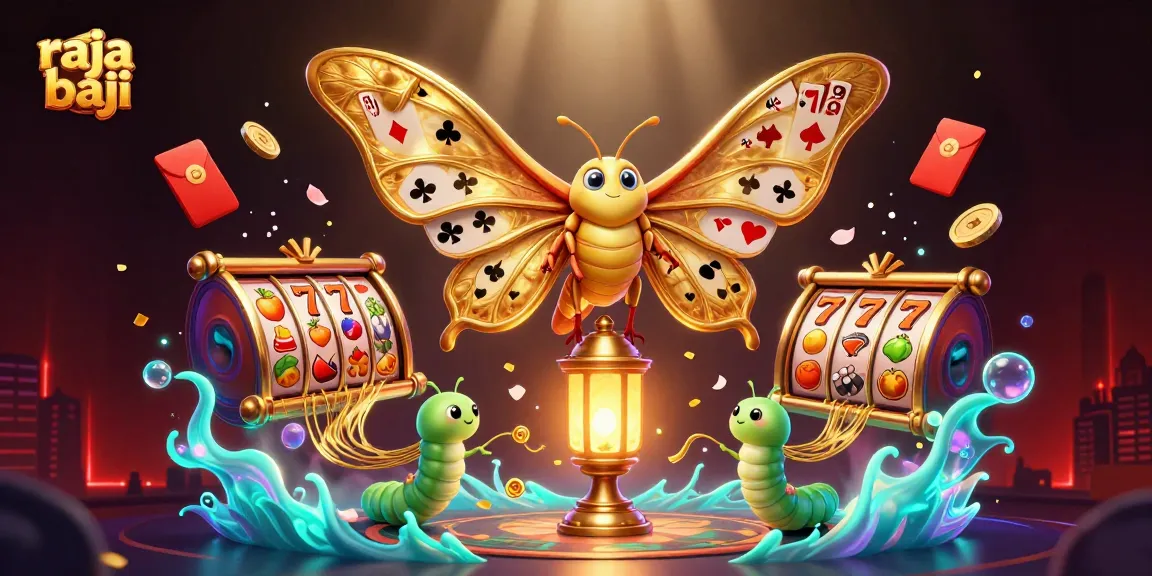 Experience the thrill of raja baji with vibrant casino elements in this stunning 3D illustration.
