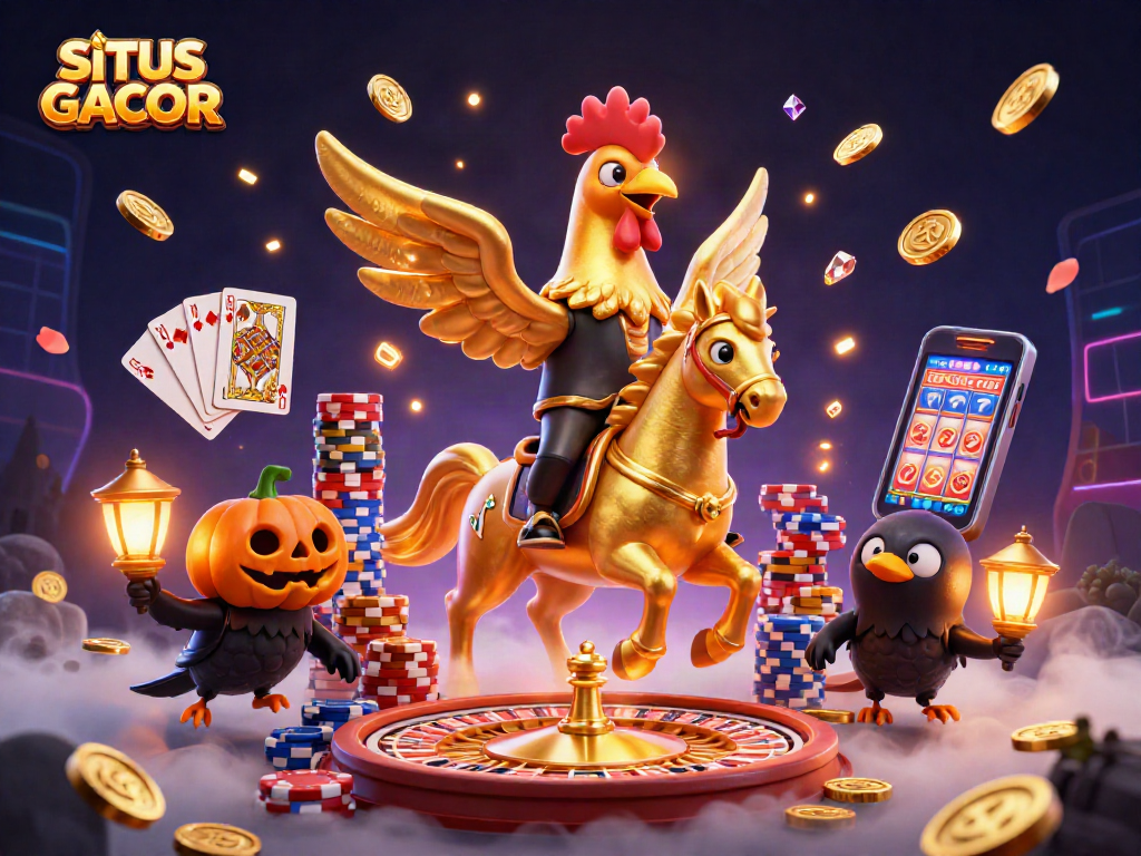 Experience thrilling action with SITUS GACOR in an immersive casino scene filled with winning elements.