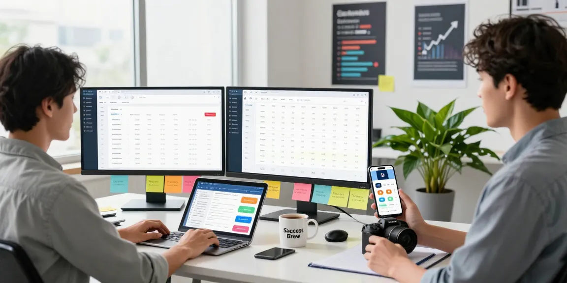 Purchase app downloads in a vibrant digital workspace showcasing app marketing strategies and analytics.