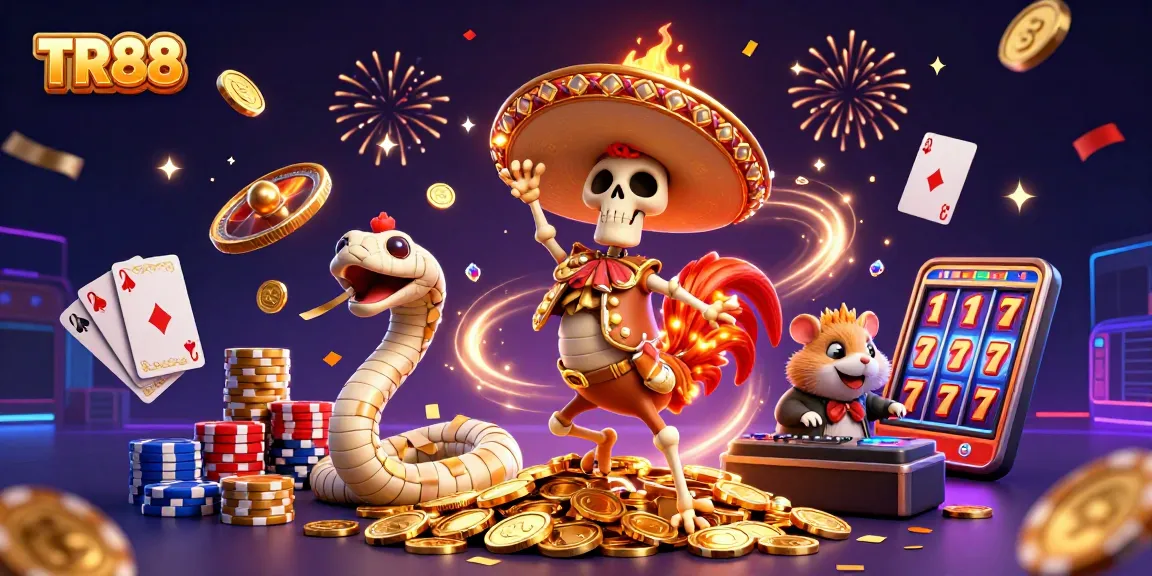 Experience thrilling gambling action with TR88's vibrant casino characters and dynamic game elements.
