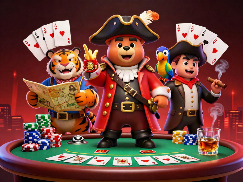 Experience thrilling gameplay with qqmacan, featuring a bear captain and poker excitement.