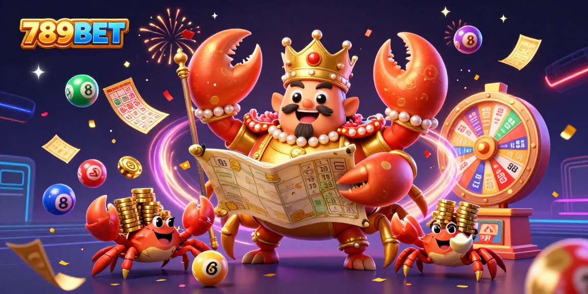Experience fun with 789BET in this colorful, dynamic casino illustration featuring vibrant gaming elements and characters.