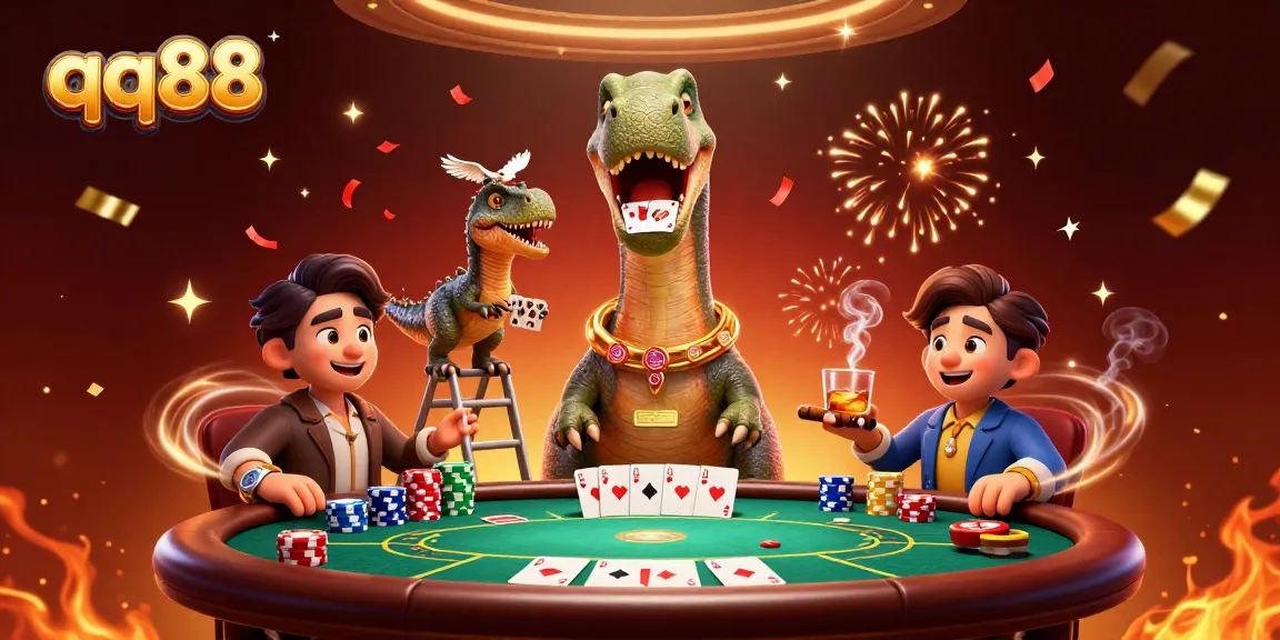 Experience thrilling moments at qq88 with a colorful poker showdown and dynamic characters.