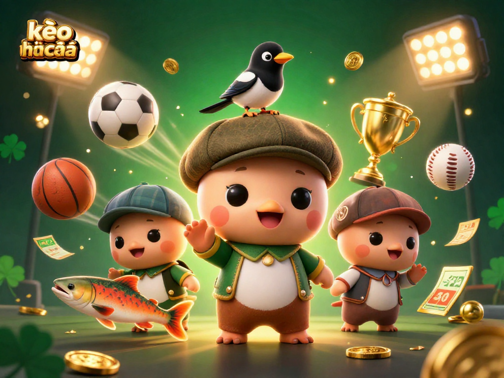 Celebrate with kèo nhà cái as baby Nessie and friends engage in lively sports betting.