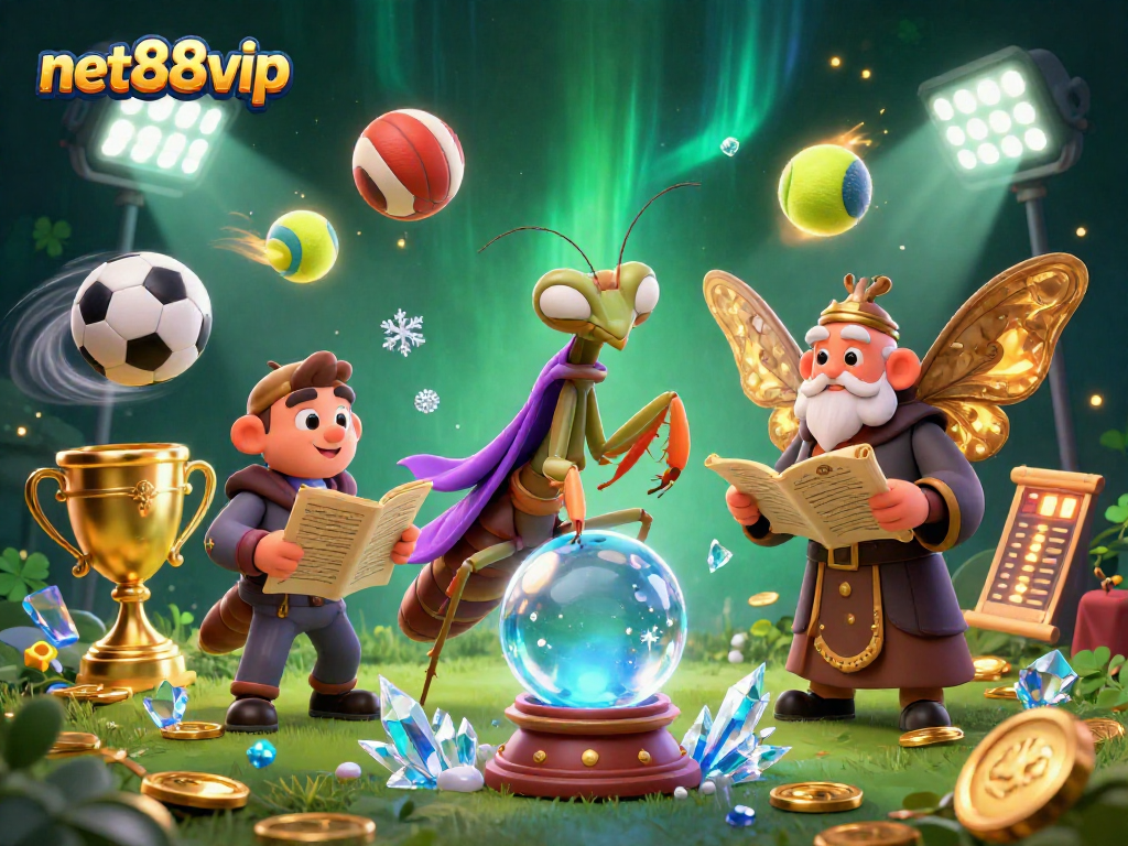 Bet on your favorite games at net88vip with vibrant casino scene featuring sports betting elements.