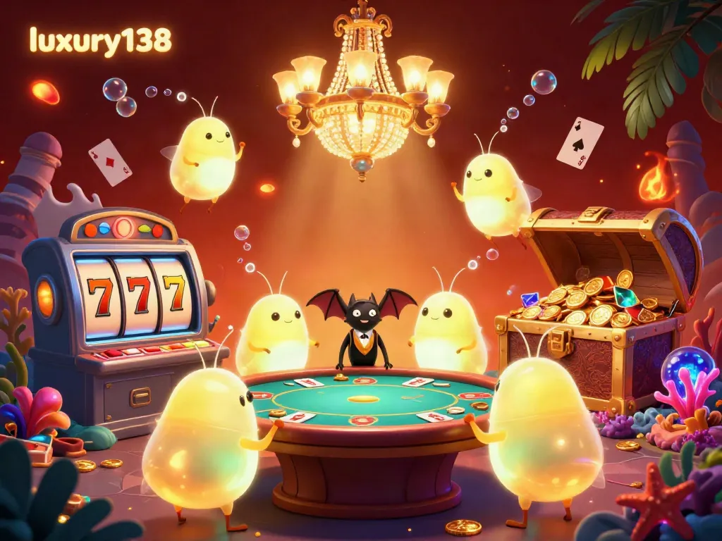 Enhance your gameplay at luxury138, a vibrant casino alive with bioluminescent glowworms and thrilling slot action.