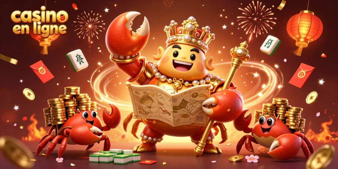 Pariez dans un casino en ligne vivant avec le crabe empereur et des trésors scintillants.