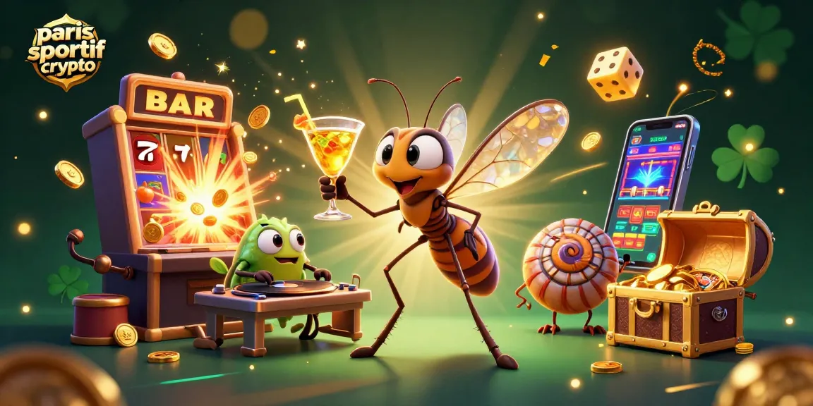 Placer des paris sportif crypto avec une ambiance animée de casino, personnages et éléments dynamiques.
