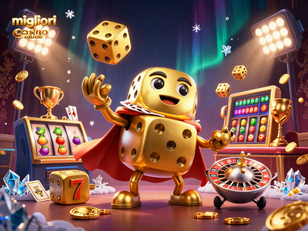 Scopri i migliori casino online per vincite esaltanti con una vivace illustrazione 3D.