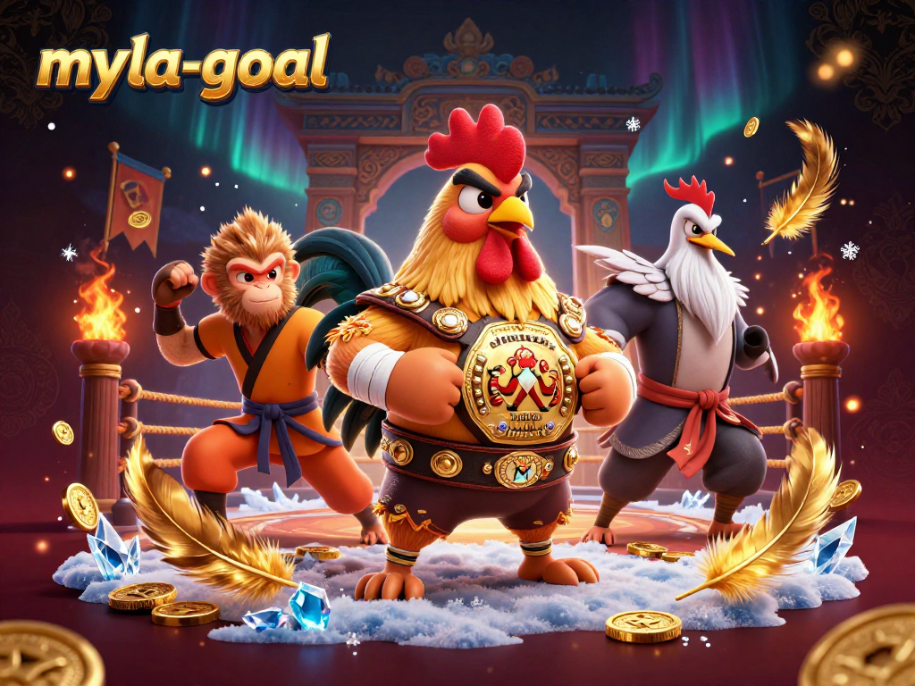 Engage with myla-goal's thrilling action in this vibrant 3D casino battle scene full of excitement.