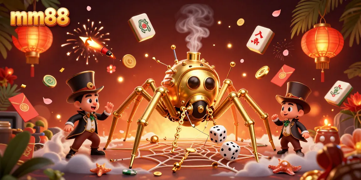 Experience the thrill of gaming at mm88 with vibrant steampunk elements and casino excitement captured in 3D detail.