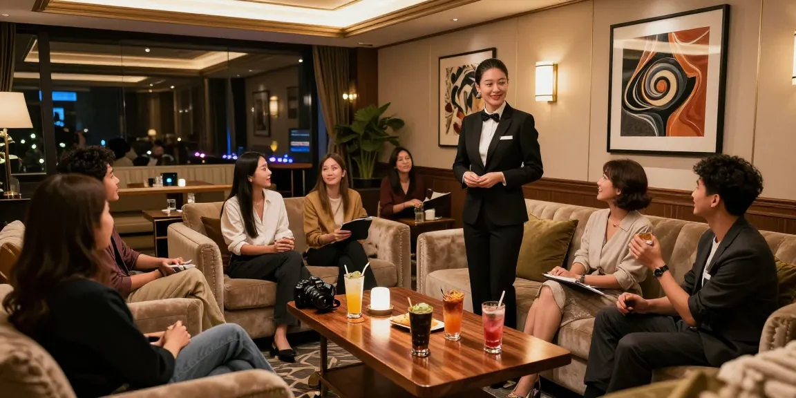 강남구구단에서 고급스러운 사교 공간을 즐기는 모습