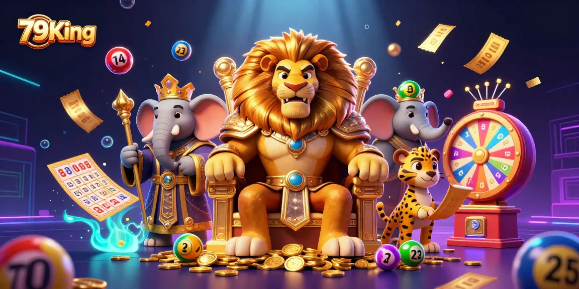 Engage with exciting games at 79King featuring lion king, elephant advisor, and cheetah messenger.