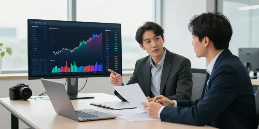토토 테더 입금 방법에 대해 상담하는 전문가와 고객의 대화 장면