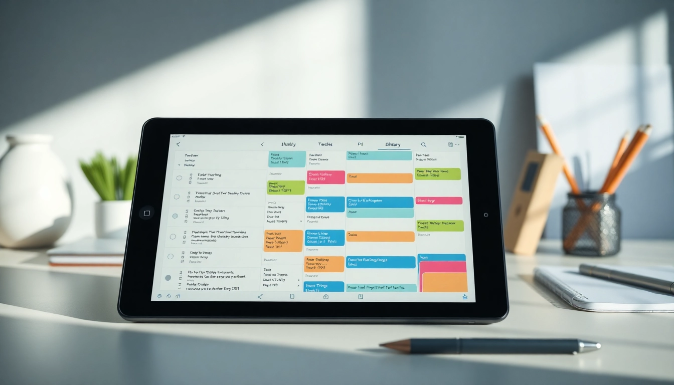 Showcasing Planners for Kindle Scribe in a sleek workspace for efficient organization.