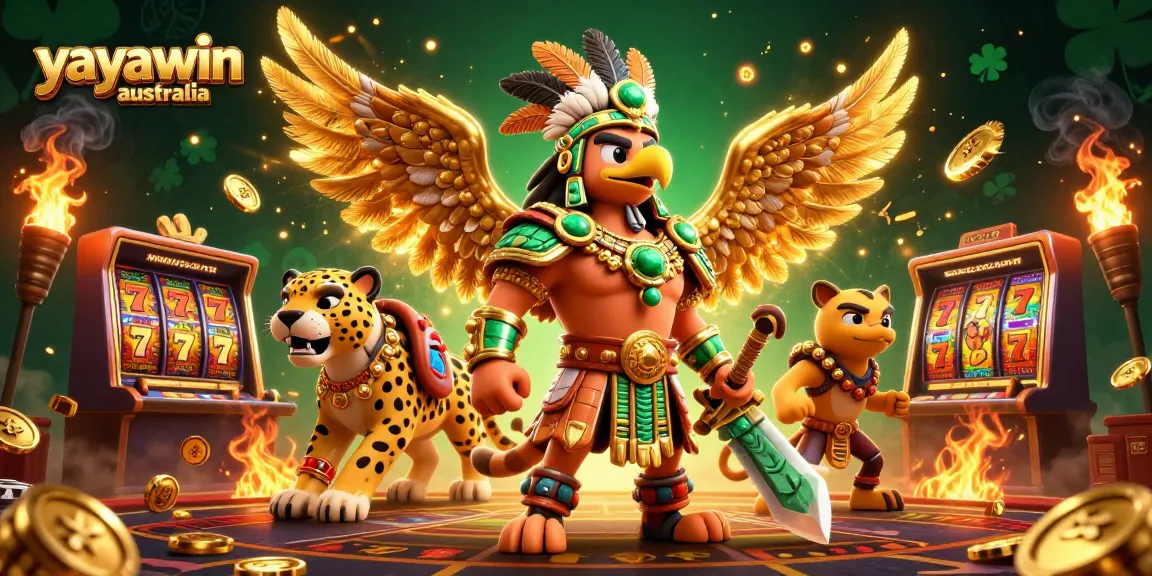 Spin jackpots at yayawin australia with a thrilling 3D casino scene featuring exciting game elements.
