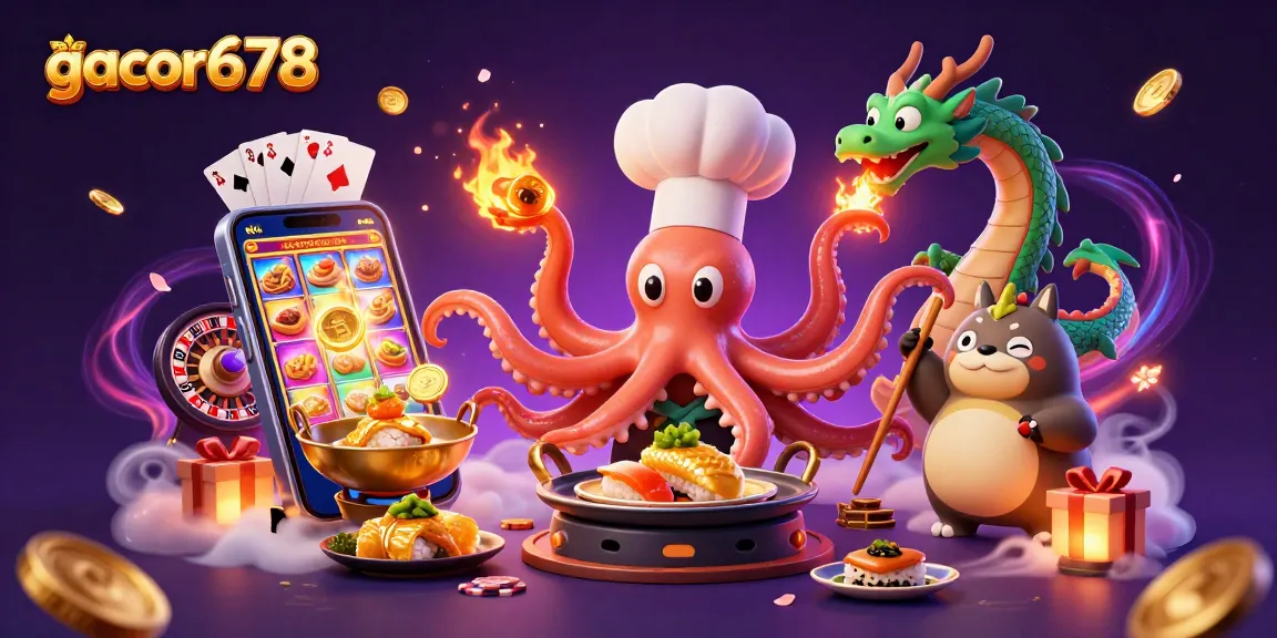 Engage in thrilling casino gaming with gacor678, showcasing animated characters in a vibrant slot scene.