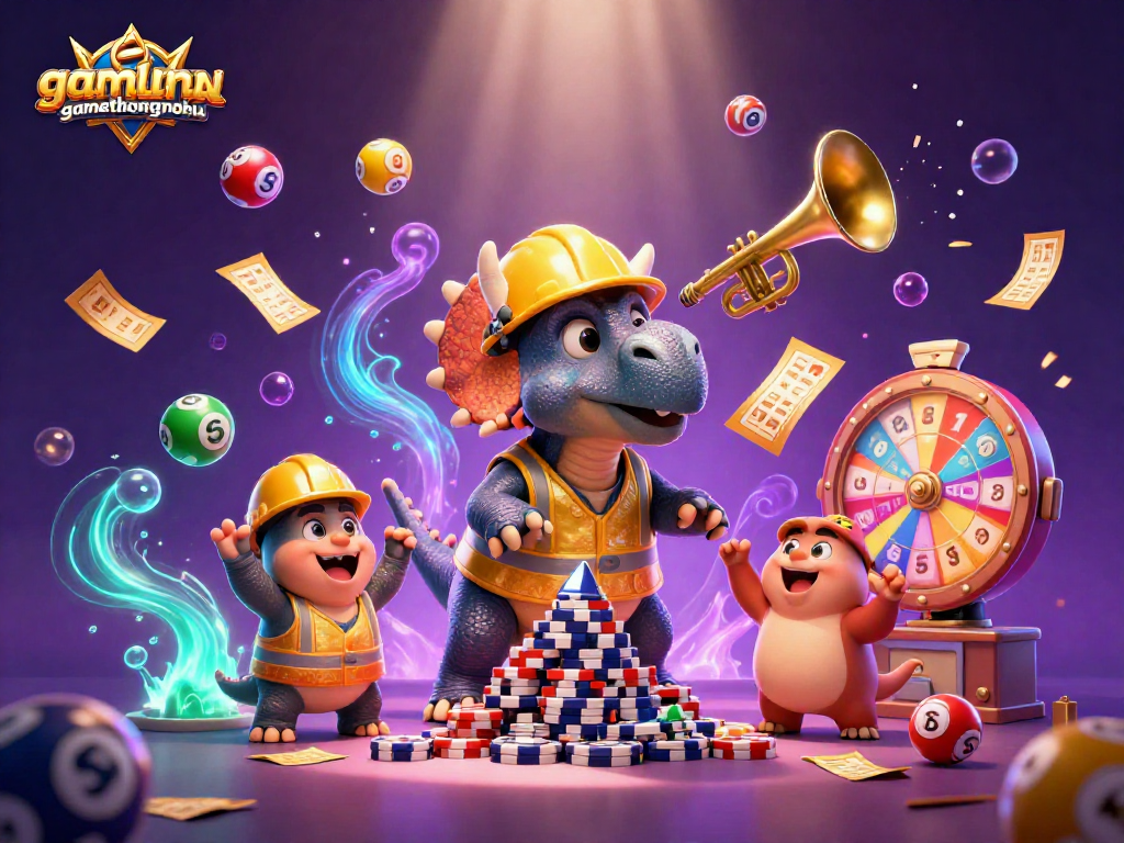 gamethuongnohu wins with 3D characters creating excitement around a dynamic casino scene.