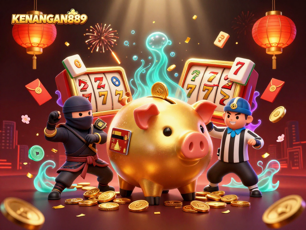 Experience thrilling gameplay at KENANGAN889 with dynamic slots and engaging casino characters in action.