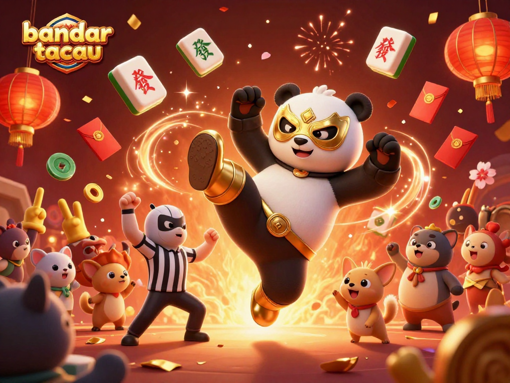 Engage in thrilling games with bandar toto macau as 3D characters commemorate a festive atmosphere.