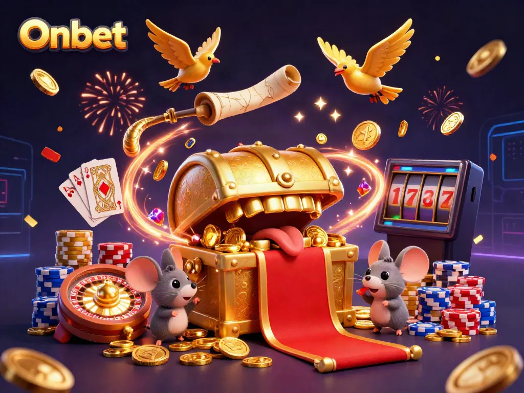 Engage with Onbet's vibrant casino experience filled with treasure, games, and excitement.