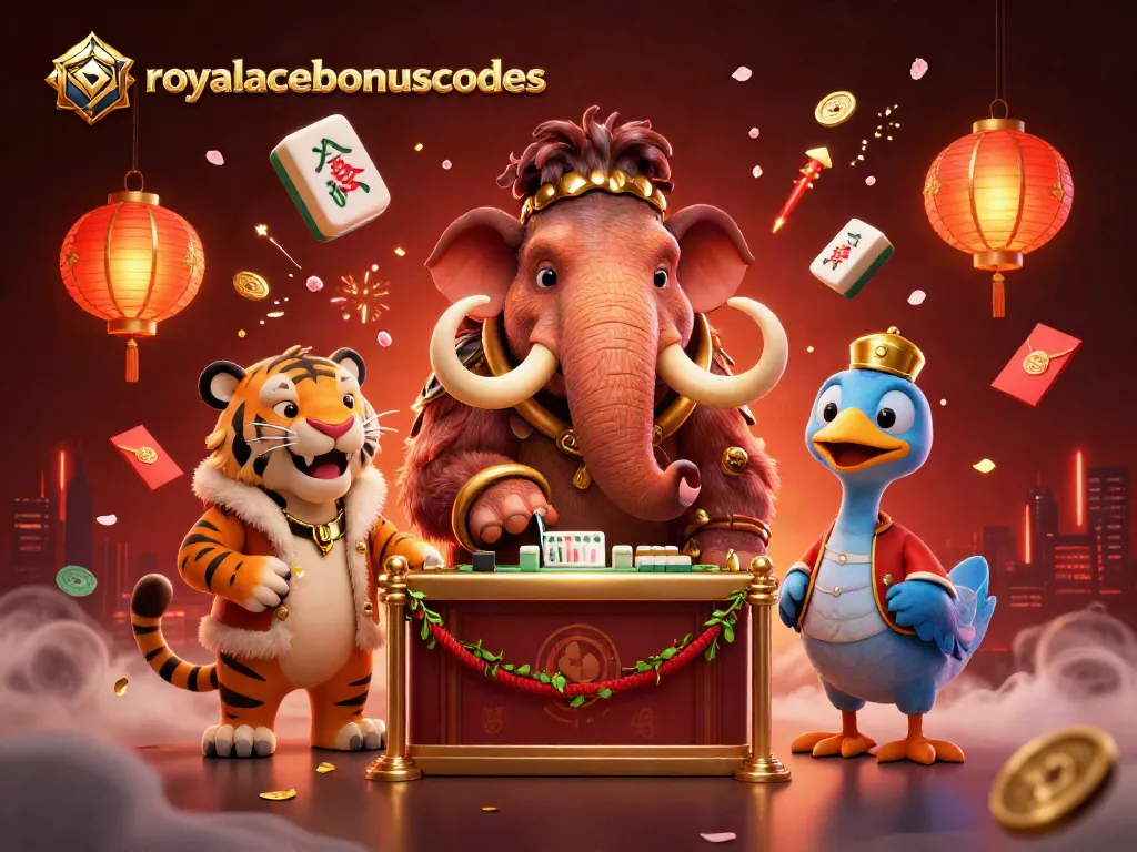 Play with royalacebonuscodes featuring vibrant casino characters and festive game elements