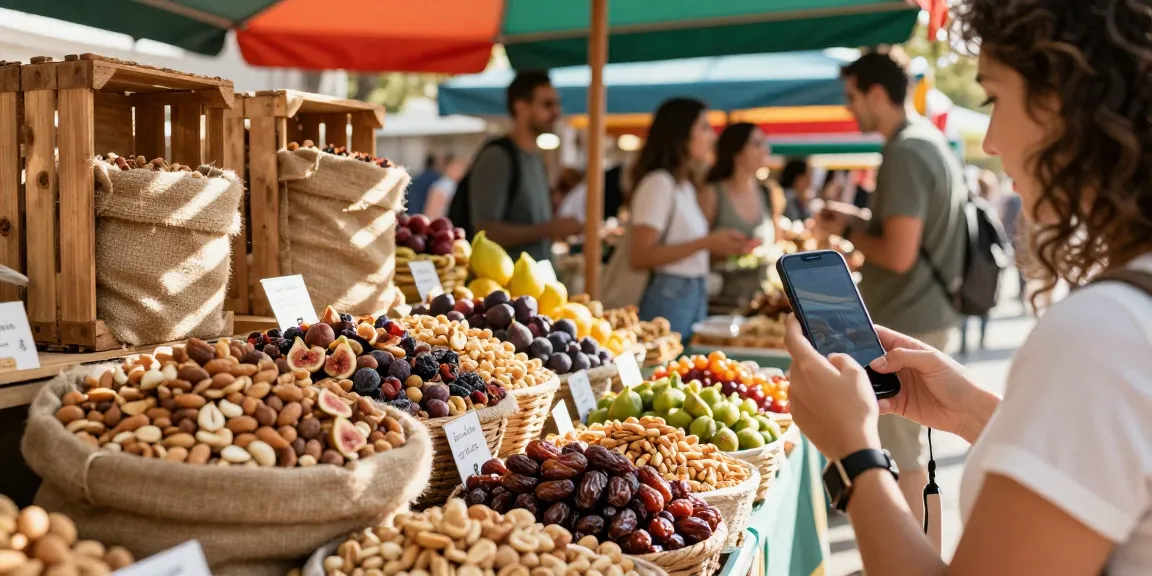 Fresh nuts and dried fruits on display, showcasing the M98 ฝาก-ถอน health benefits of natural snacks.