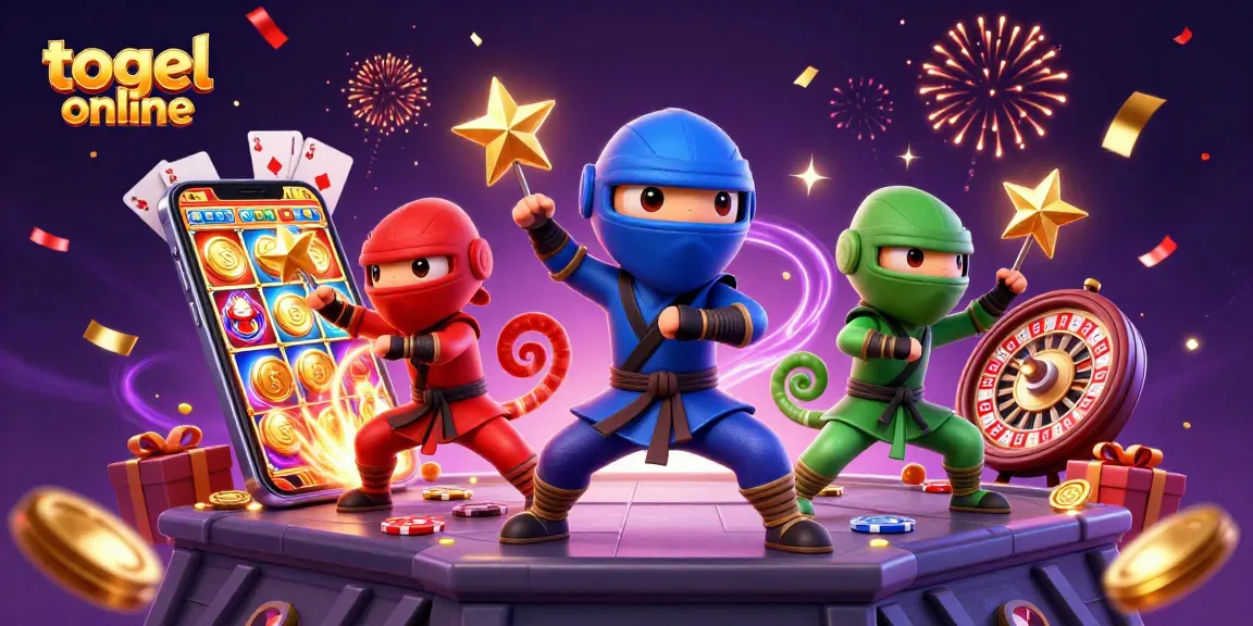 Experience thrilling togel online dynamics with playful ninja chameleons, coins, and slot games.