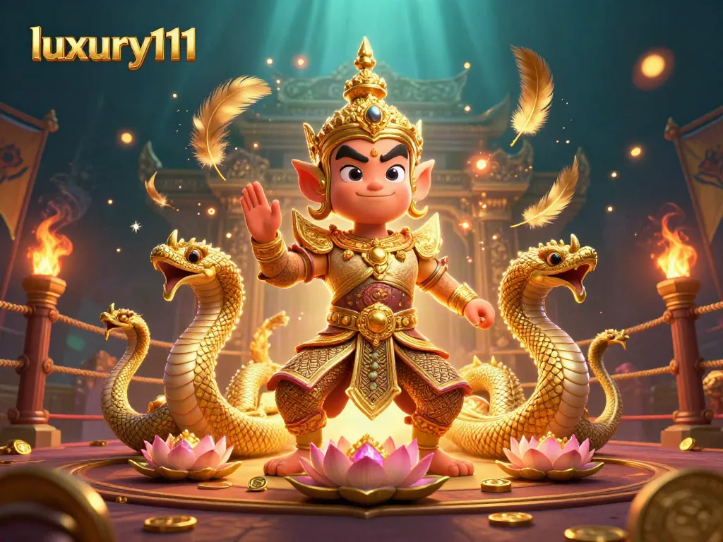 Experience thrilling gameplay at luxury111 with a dynamic casino scene featuring vibrant characters and rich game elements.