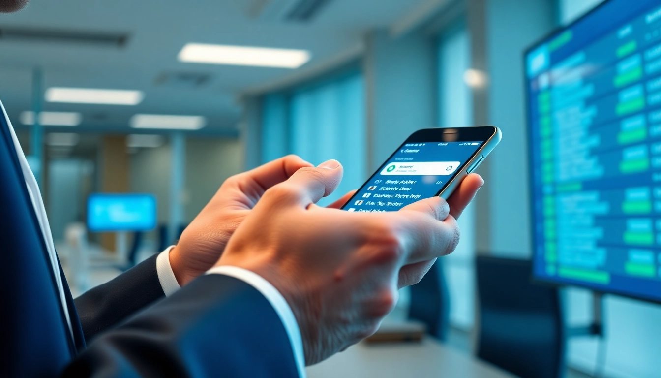 Check whose telephone number is this uk free on a smartphone in a modern office.