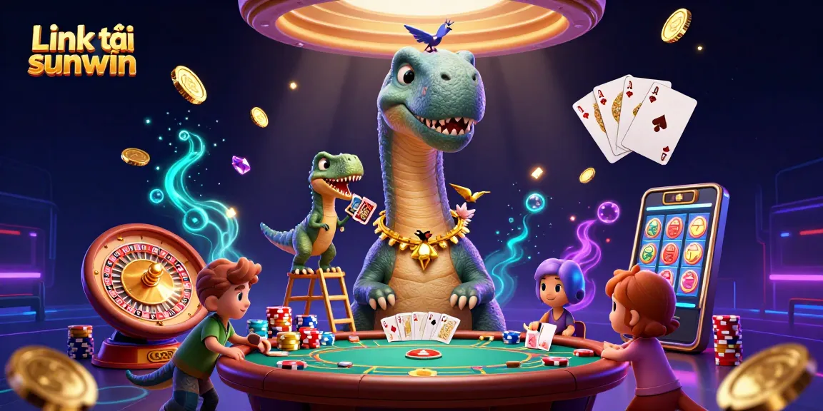 Play and win big at Link tải sunwin with vibrant casino elements and engaging characters.