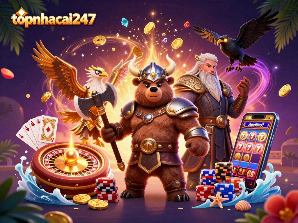 Experience thrilling gameplay with topnhacai247 slot machines and vibrant casino elements.