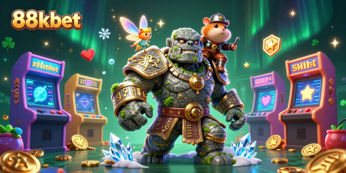 Experience thrilling gameplay with 88kbet's vibrant casino scene filled with playful characters and magical elements.