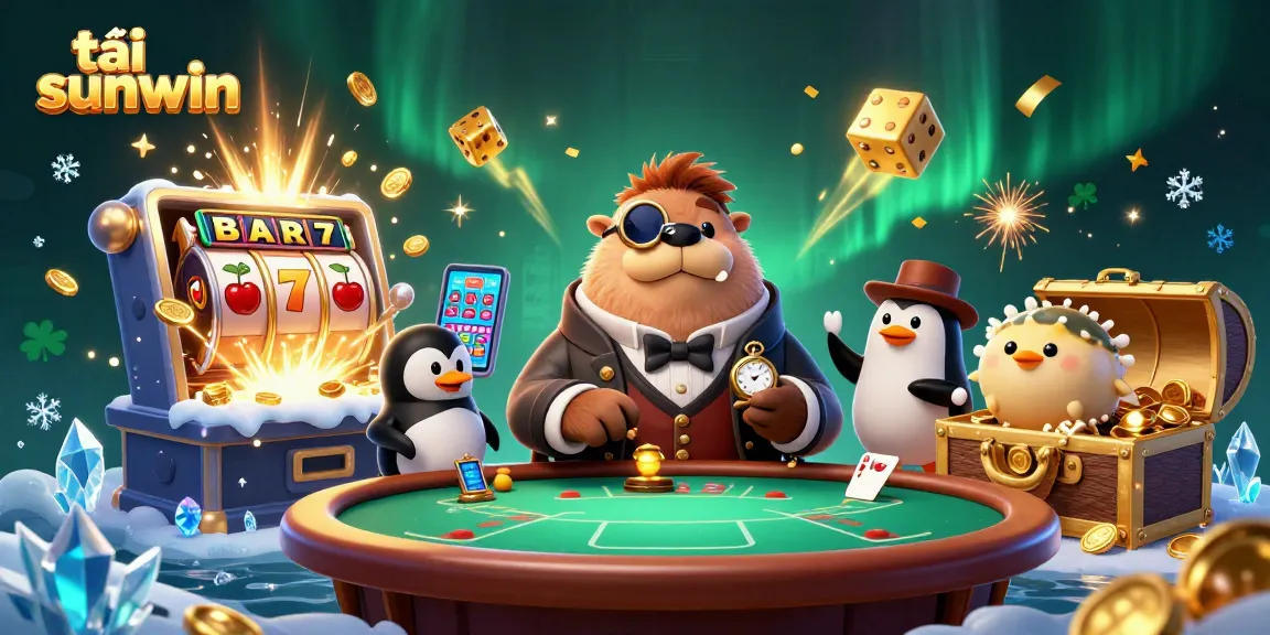 Engage with immersive games at tải sunwin, featuring a jolly walrus and friendly dealers in an underwater casino.